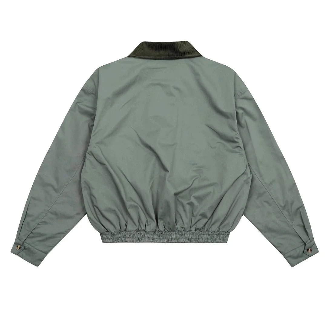 Ralph Lauren Polo Barn Jacket Off-White with Burgundy Collar Jacket - 13