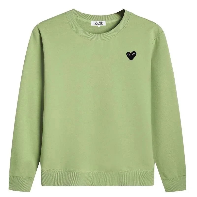 Play Comme des Garçons Red Heart Embroidered Black Sweater - 14