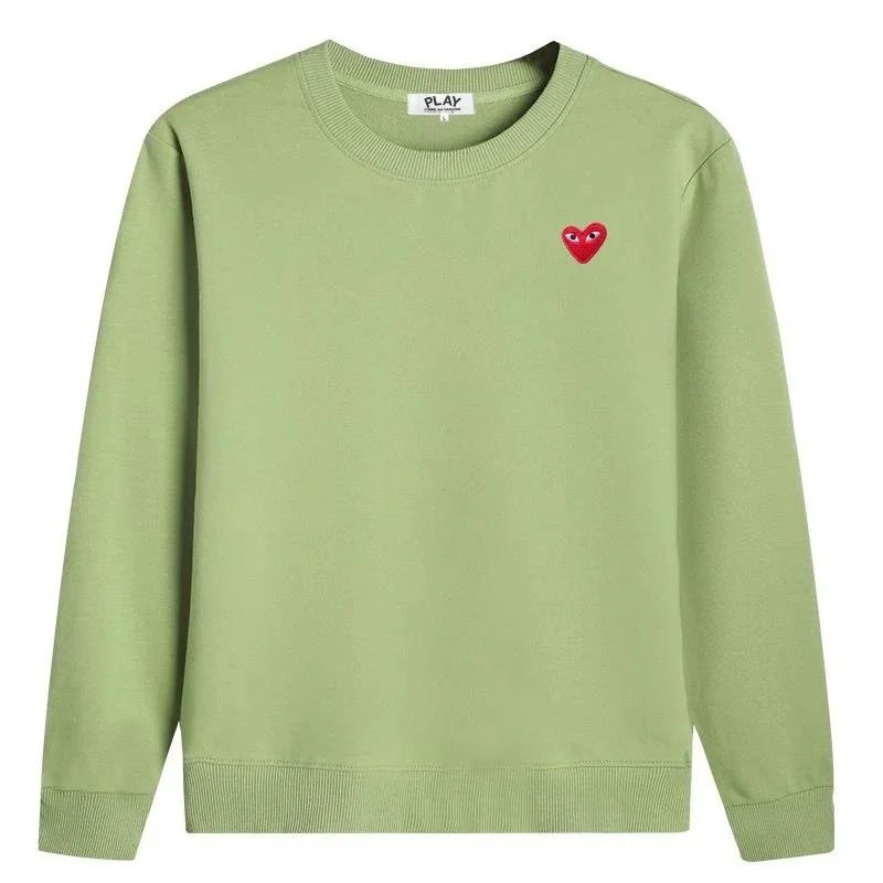 Play Comme des Garçons Red Heart Embroidered Black Sweater - 13
