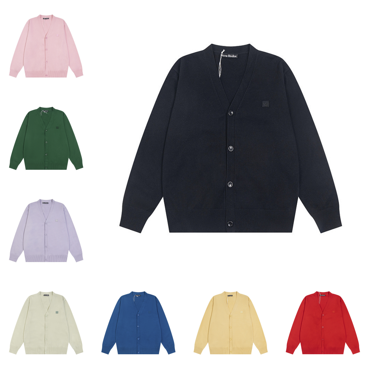 Acne Studios Black V-Neck Cardigan