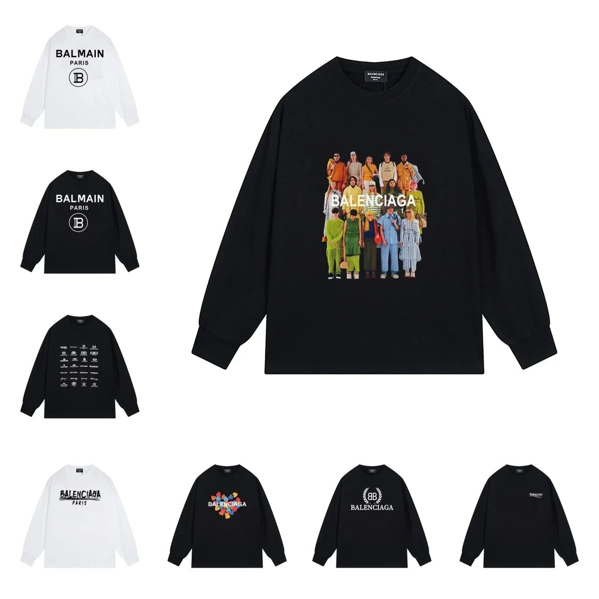 Balenciaga Black Long Sleeve T-Shirt