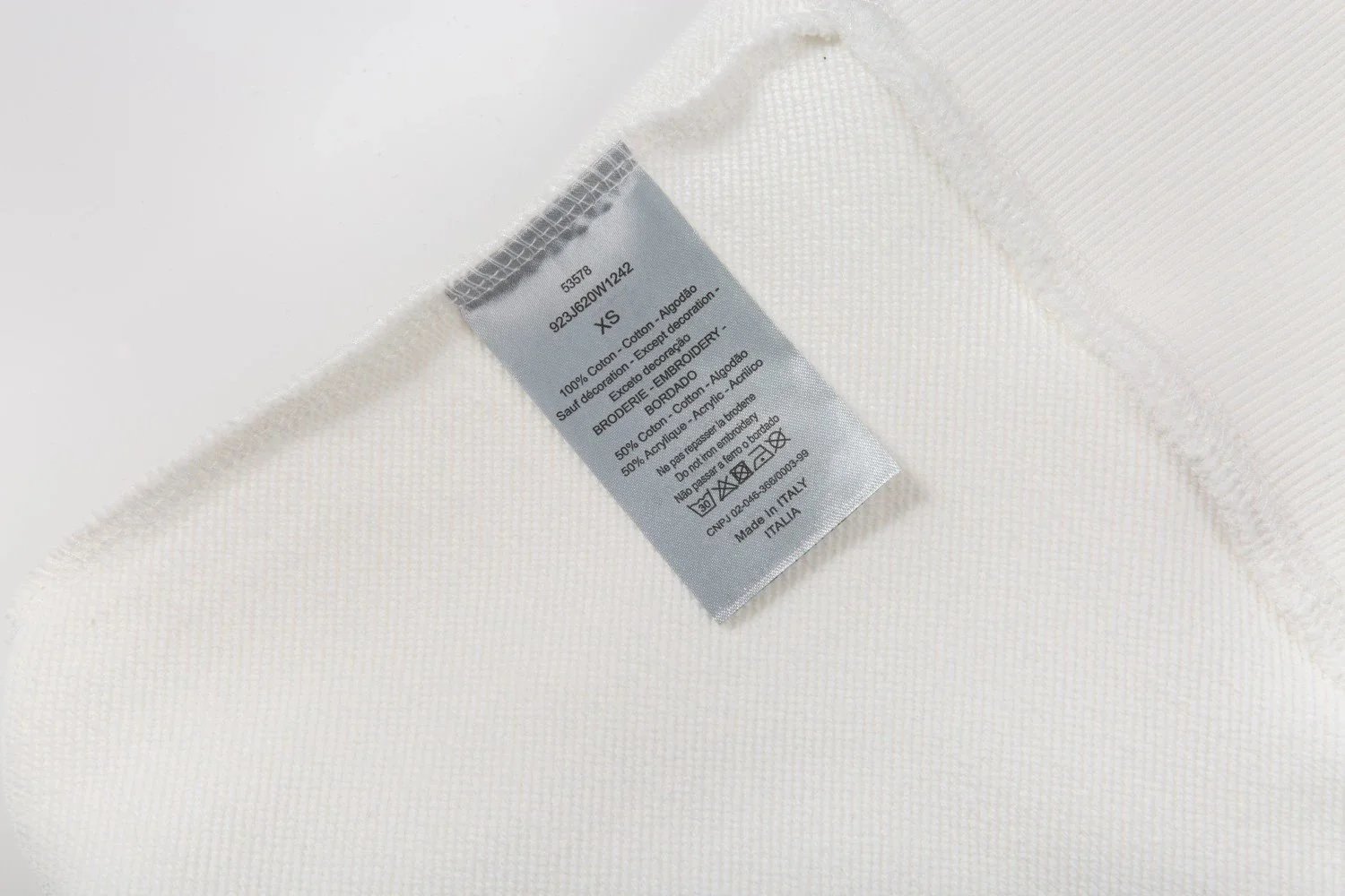 Dior CD Logo Embroidered Off-White Hoodie - 81