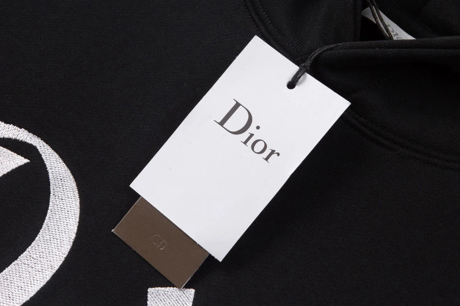 Dior CD Logo Embroidered Off-White Hoodie - 89