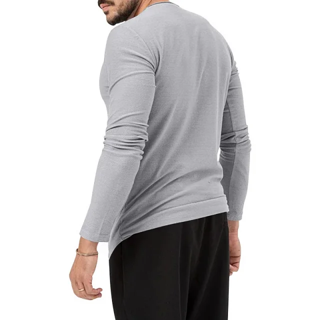 Unbranded T-Shirts Long Sleeve Henley T-Shirt product detail image 11