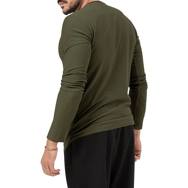 Unbranded T-Shirts Long Sleeve Henley T-Shirt product detail image 20