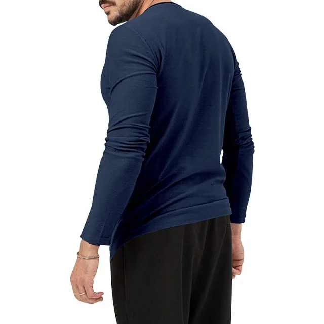 Unbranded T-Shirts Long Sleeve Henley T-Shirt product detail image 28