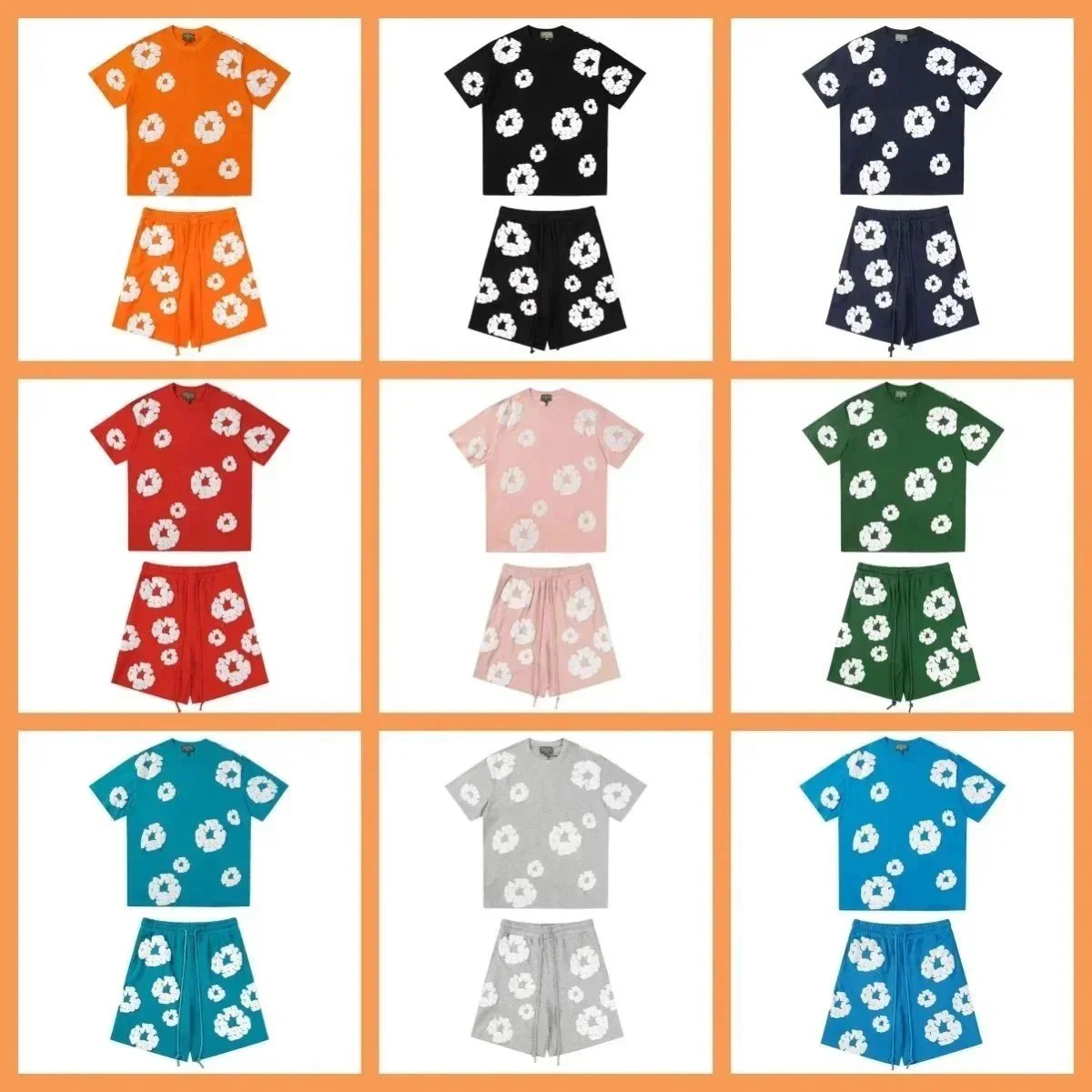 Floral Print T-Shirt/Shorts Se