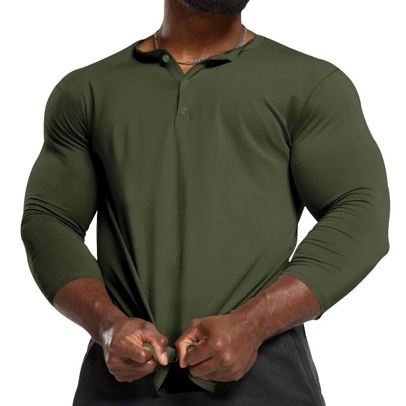 Unbranded T-Shirts Long Sleeve Henley T-Shirt image 4