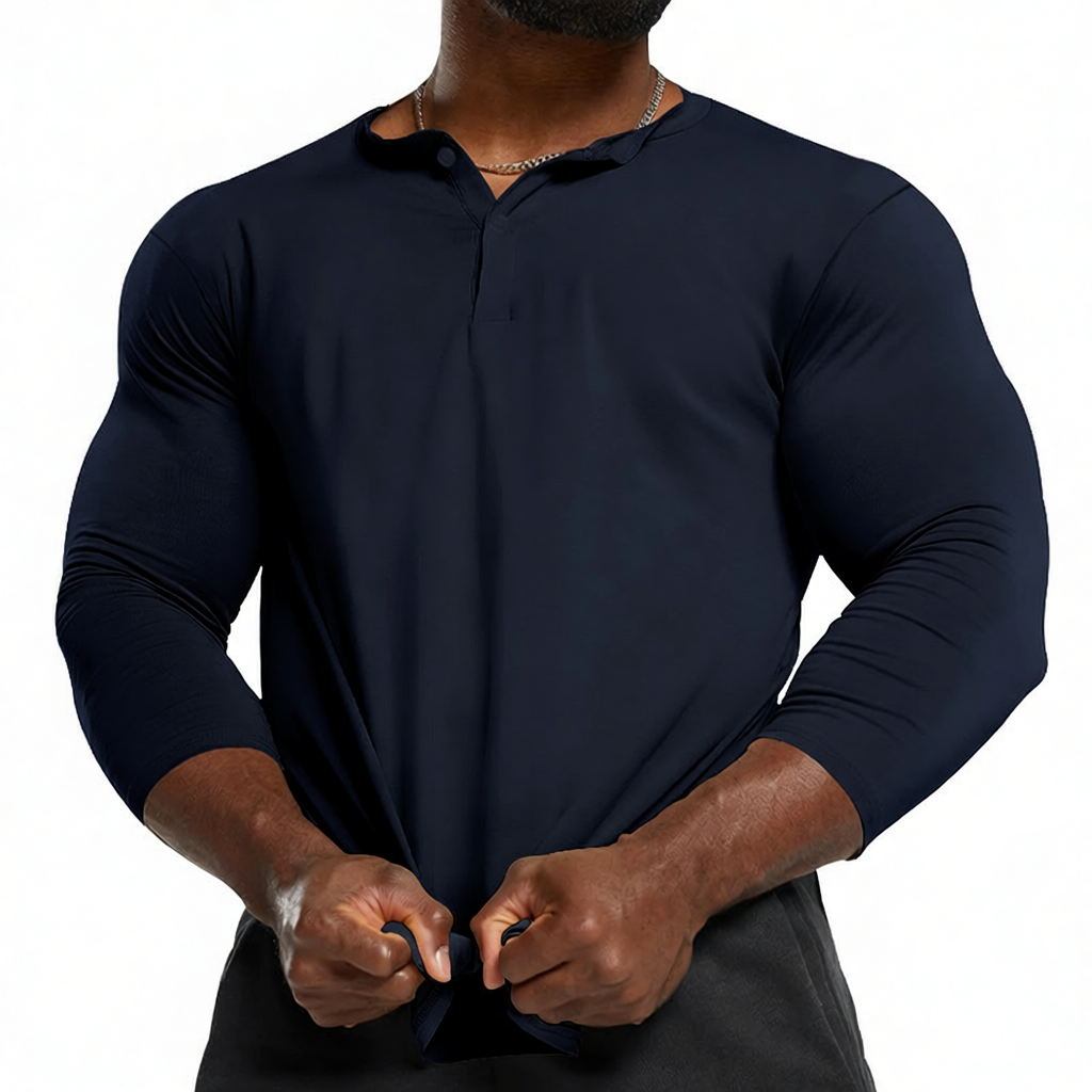 Unbranded T-Shirts Long Sleeve Henley T-Shirt image 2