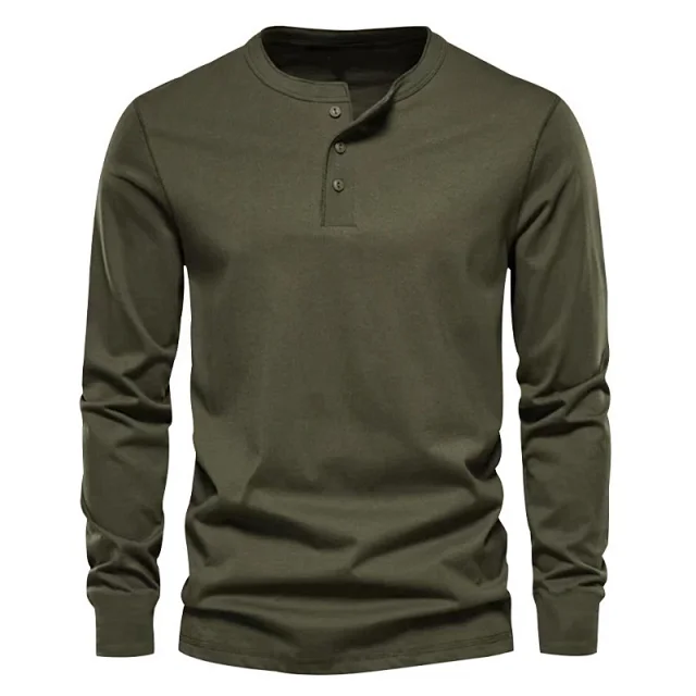 Unbranded T-Shirts Long Sleeve Henley T-Shirt product detail image 19