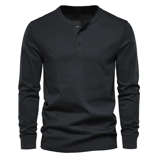 Unbranded T-Shirts Long Sleeve Henley T-Shirt product detail image 23