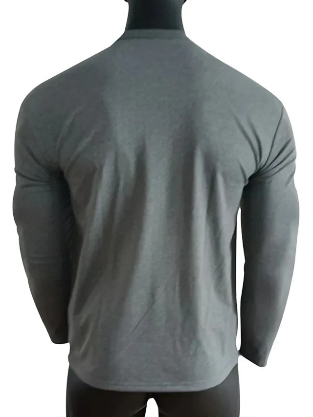 Unbranded T-Shirts Long Sleeve Henley T-Shirt product detail image 7