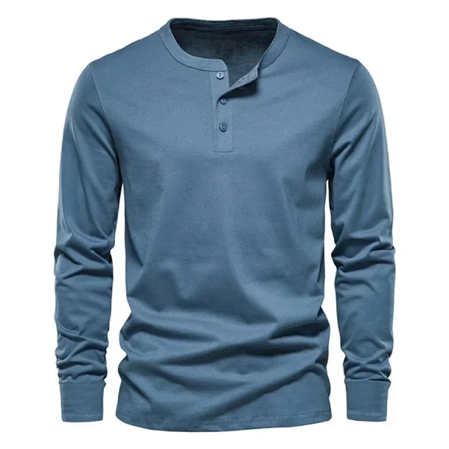 Unbranded T-Shirts Long Sleeve Henley T-Shirt product detail image 15