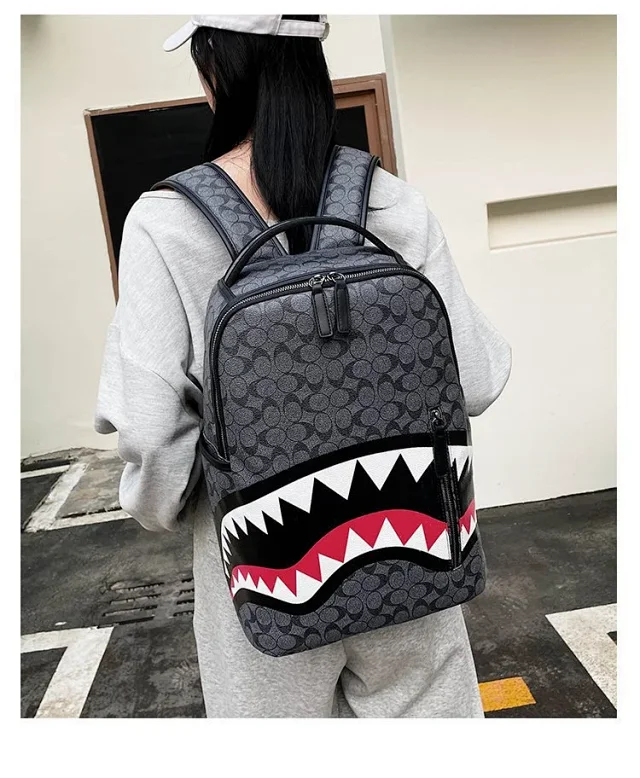 Sprayground Backpacks Shark-mouth graphic backpack product detail image 12