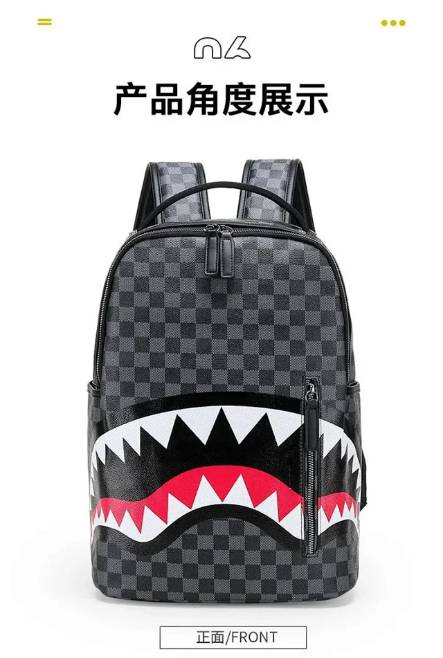 Sprayground Backpacks Shark-mouth graphic backpack product detail image 26