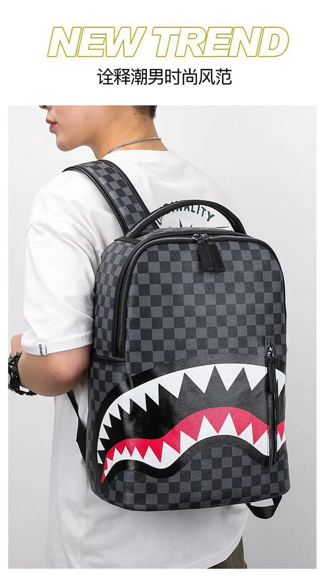 Sprayground Backpacks Shark-mouth graphic backpack product detail image 31