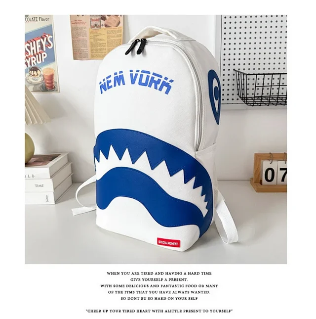 Sprayground Backpacks Shark-mouth graphic backpack product detail image 37