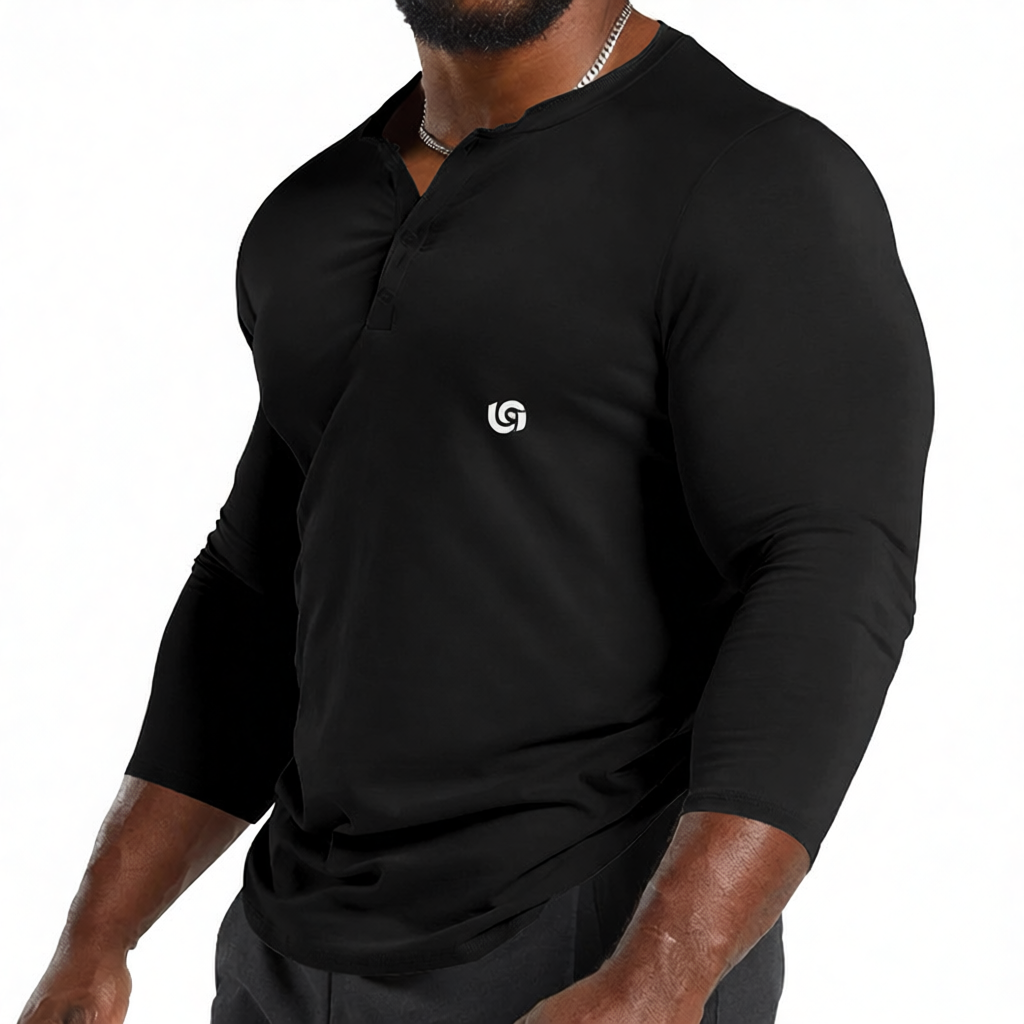 Unbranded T-Shirts Long Sleeve Henley T-Shirt image 3