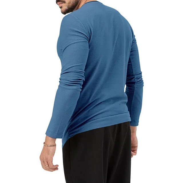 Unbranded T-Shirts Long Sleeve Henley T-Shirt product detail image 16