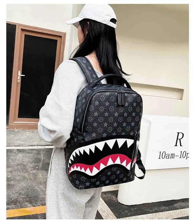 Sprayground Backpacks Shark-mouth graphic backpack product detail image 11