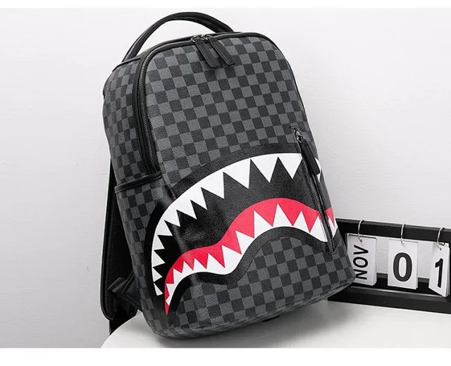 Sprayground Backpacks Shark-mouth graphic backpack product detail image 27
