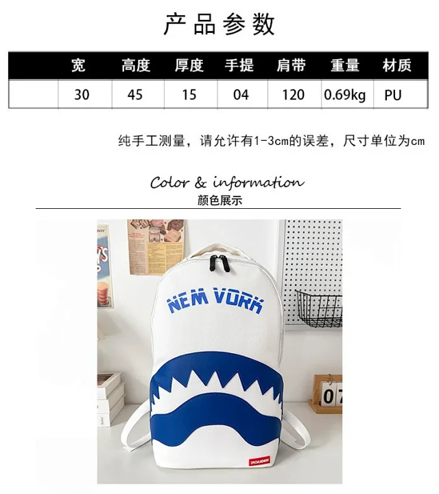 Sprayground Backpacks Shark-mouth graphic backpack product detail image 43