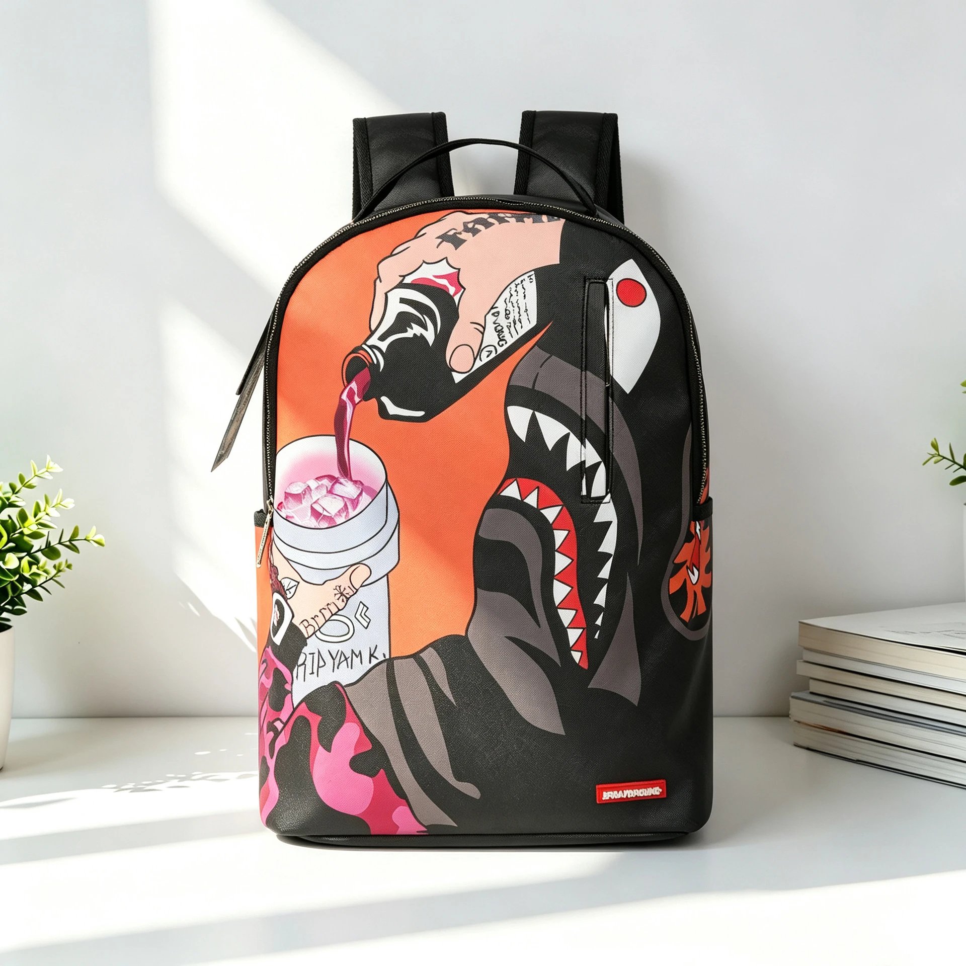 Sprayground Backpacks Shark-mouth graphic backpack — C38
