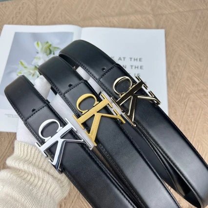 Unbranded Belts Black belt with CK letter buckle image 3