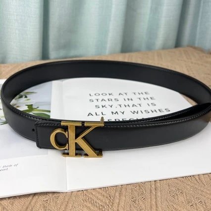 Unbranded Belts Black belt with CK letter buckle image 4