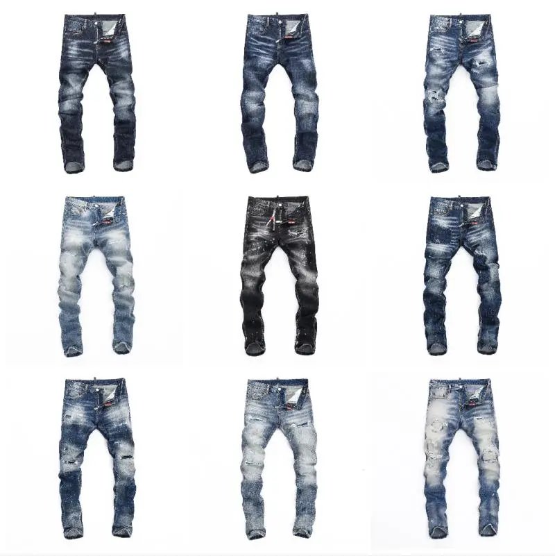 NEW1新款破洞个性小脚弹力水洗牛仔裤TOP品质