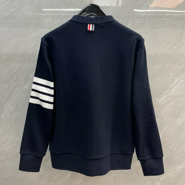 Thom Browne Classic Four-Bar Stripe Gray Cardigan - 27