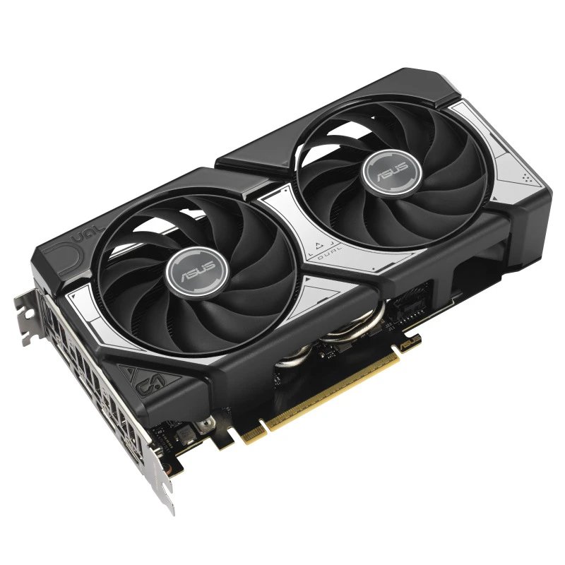 ASUS Dual Series Black and Silver Dual Fan Graphics Card