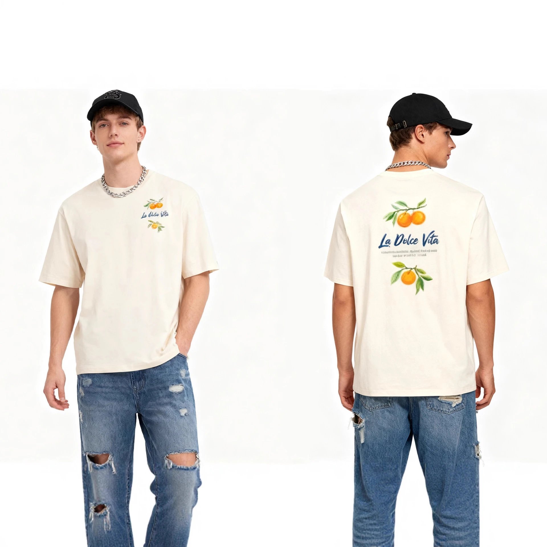 Men's Vintage Resort Graphic Print Short Sleeve T-Shirt