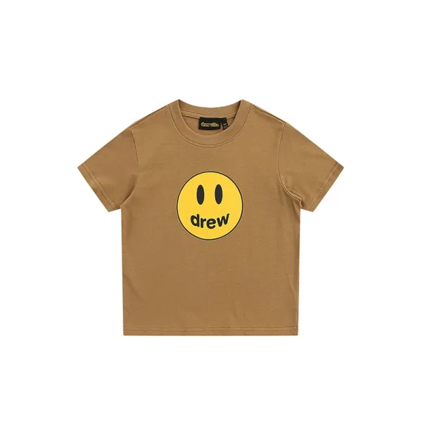 Drew House Smiley Face Logo T-Shirt Khaki - 1