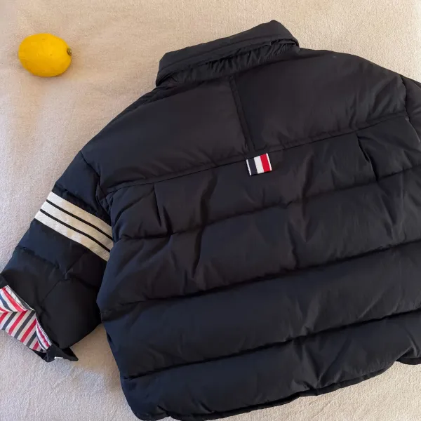 Thom Browne Classic Four-Bar Stripe Down Jacket Black - 3