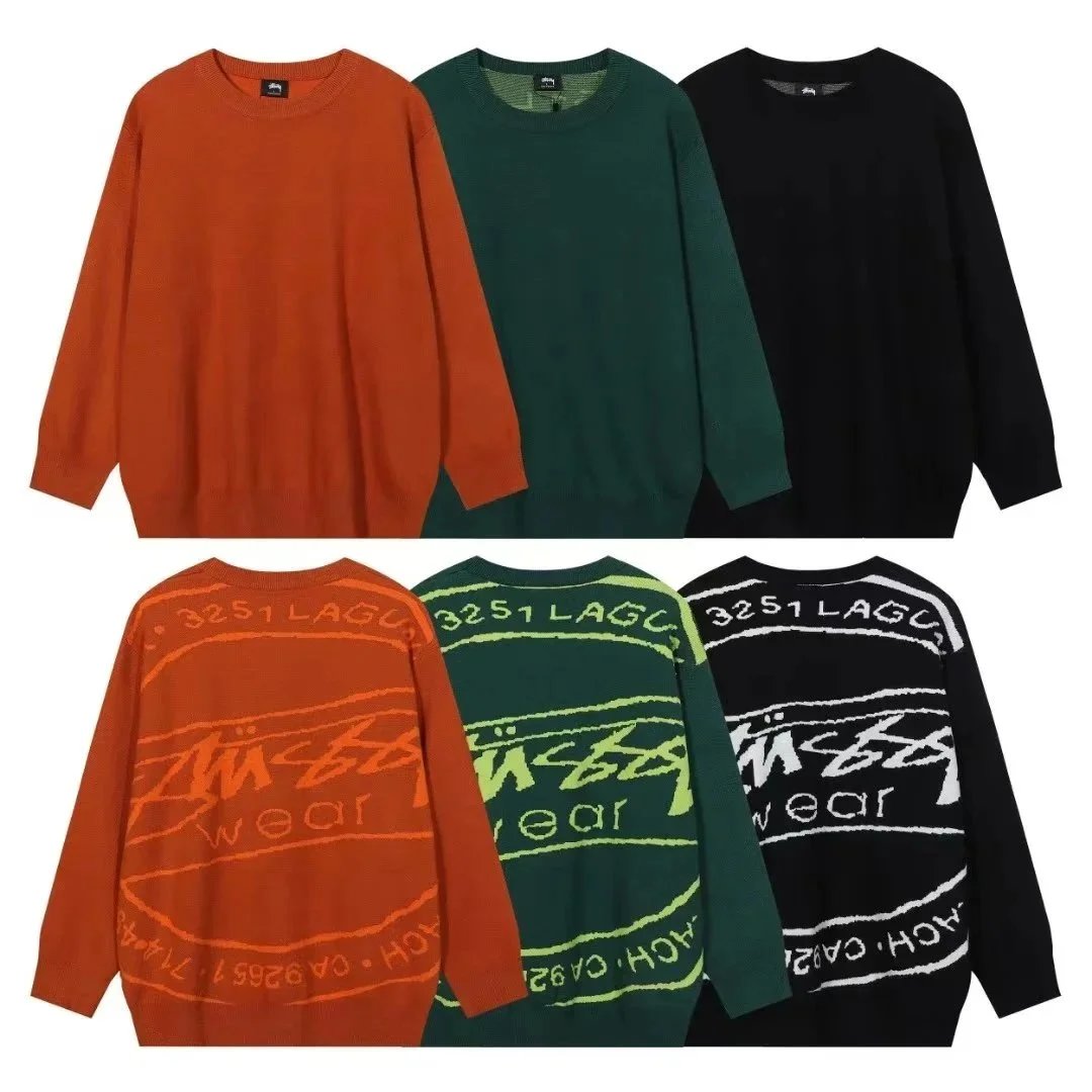 Stüssy Swirl Knit Crewneck Sweaters — Multiple Colors product photo 3
