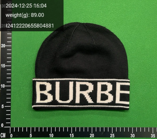 Burberry Logo Knit Beanies — Black and Gray product photo 4