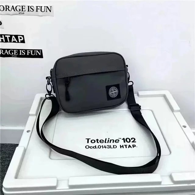 Stone Island Nylon Crossbody Bags — Black and Green product photo 2