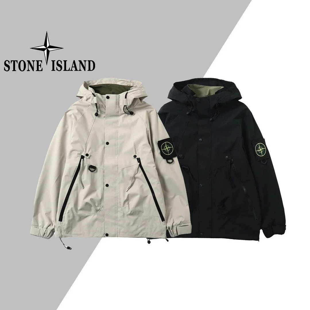 Stone Island Jackets Hooded utility jacket with sleeve compass badge image 2