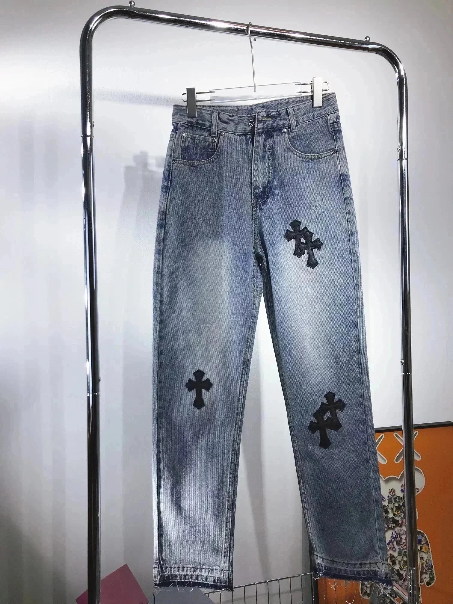 Chrome Hearts Cross Patch Straight-Leg Jeans product photo 4
