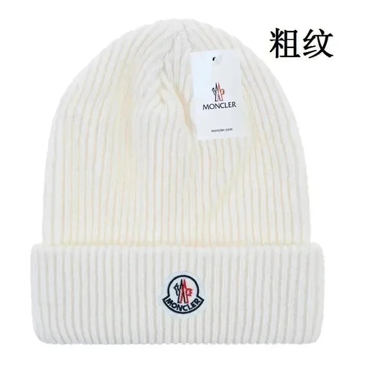 Moncler Logo Patch Ribbed Beanies — Multiple Colors product photo 2