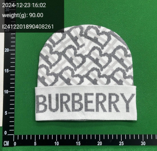 Burberry Logo Knit Beanies — Black and Gray product photo 3