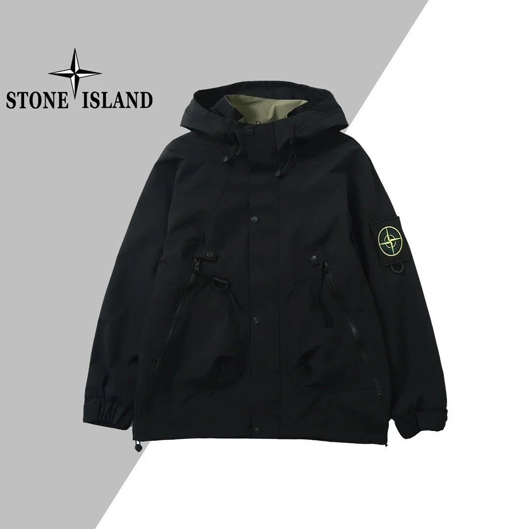 Stone Island Jackets Hooded utility jacket with sleeve compass badge image 4