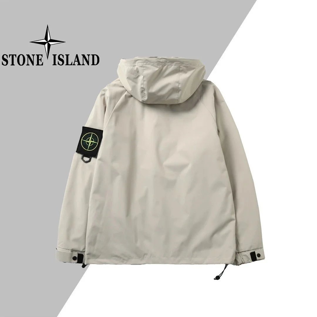Stone Island Jackets Hooded utility jacket with sleeve compass badge image 5