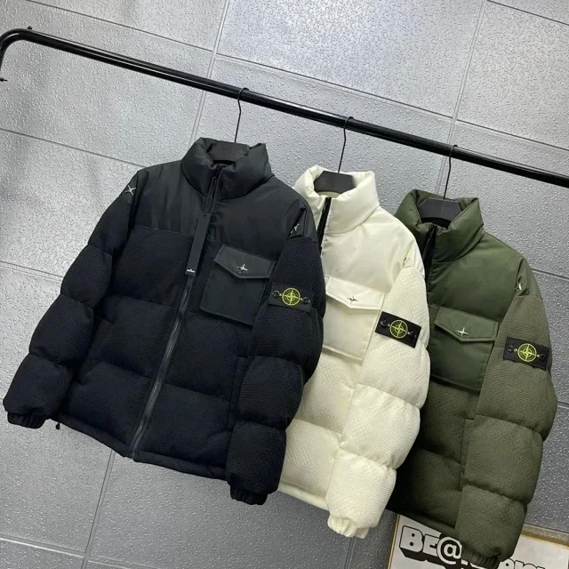 Stone Island Jackets Hooded utility jacket with sleeve compass badge product detail image 1
