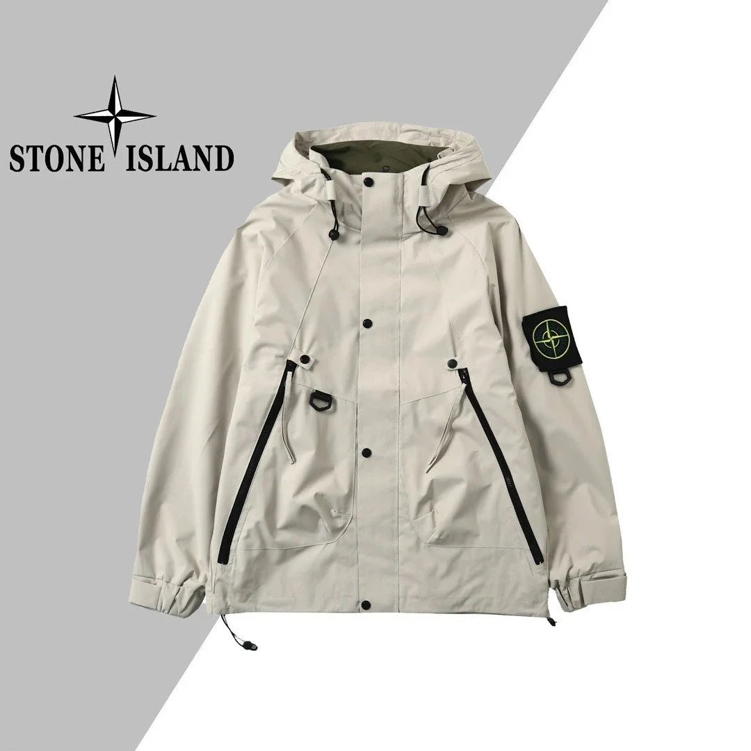 Stone Island Jackets Hooded utility jacket with sleeve compass badge image 3