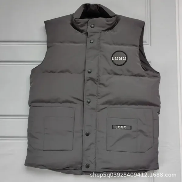 Design Puffer Vest Navy Blue Outerwear.vest - 5