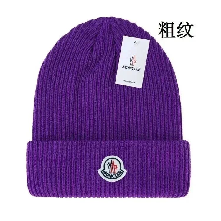 Moncler Logo Patch Ribbed Beanies — Multiple Colors product photo 4