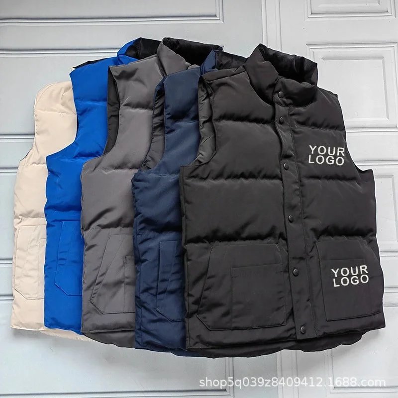 Design Puffer Vest Navy Blue Outerwear.vest - 3