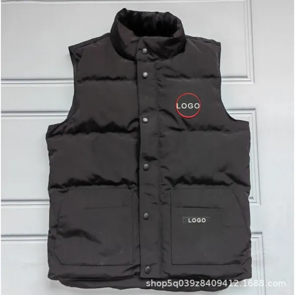 Design Puffer Vest Navy Blue Outerwear.vest - 4